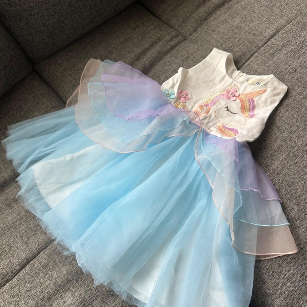 Birthday Pastel Unicorn Princess Tutu Dress